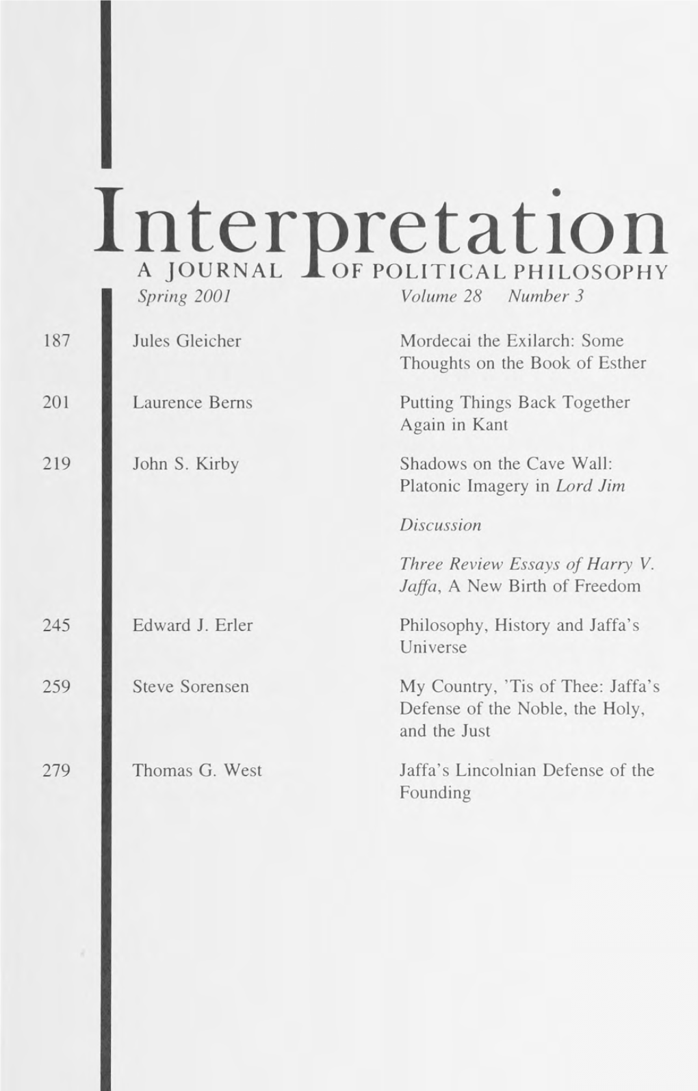 Interpretation: a Journal of Political Philosophy