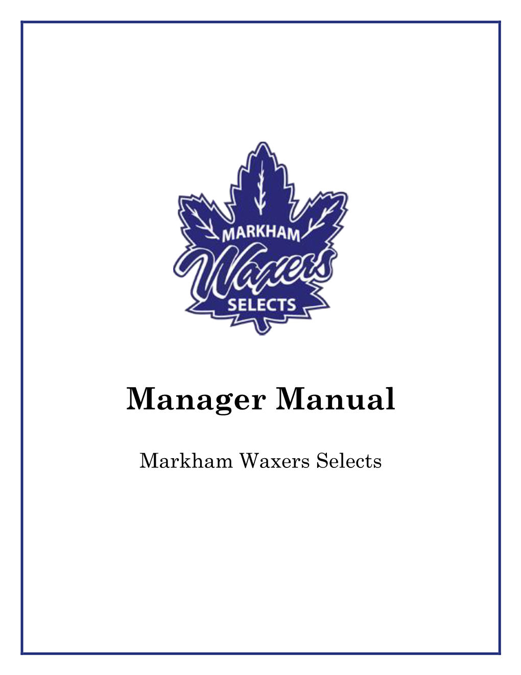 Manager Manual