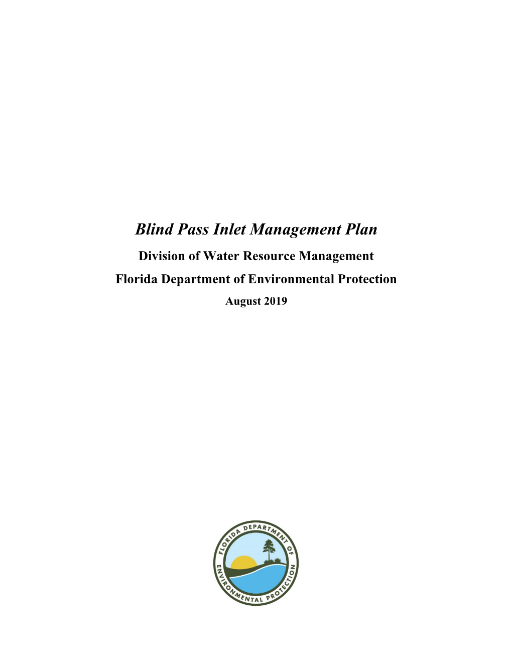 Blind Pass Inlet Management Plan 08-2019