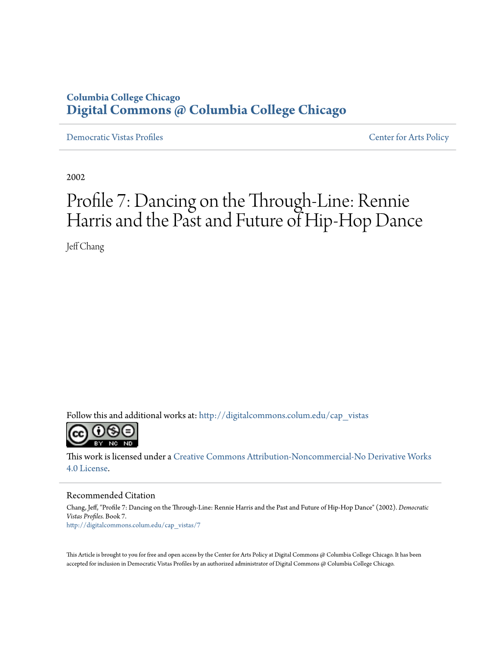 Rennie Harris and the Past and Future of Hip-Hop Dance Jeff Hc Ang