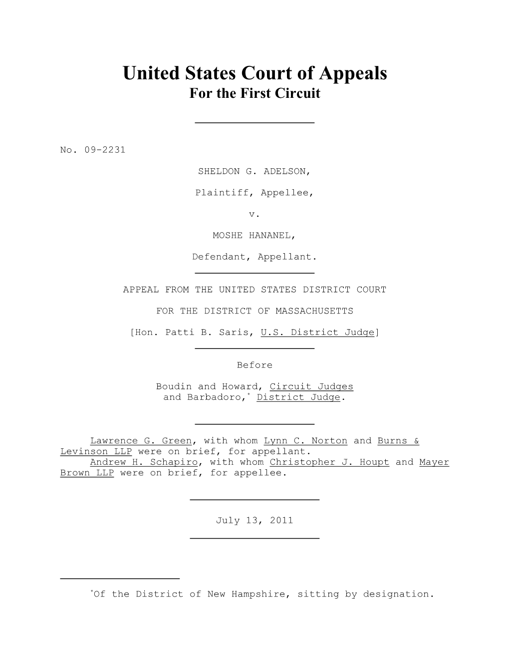 United States Court of Appeals for the First Circuit