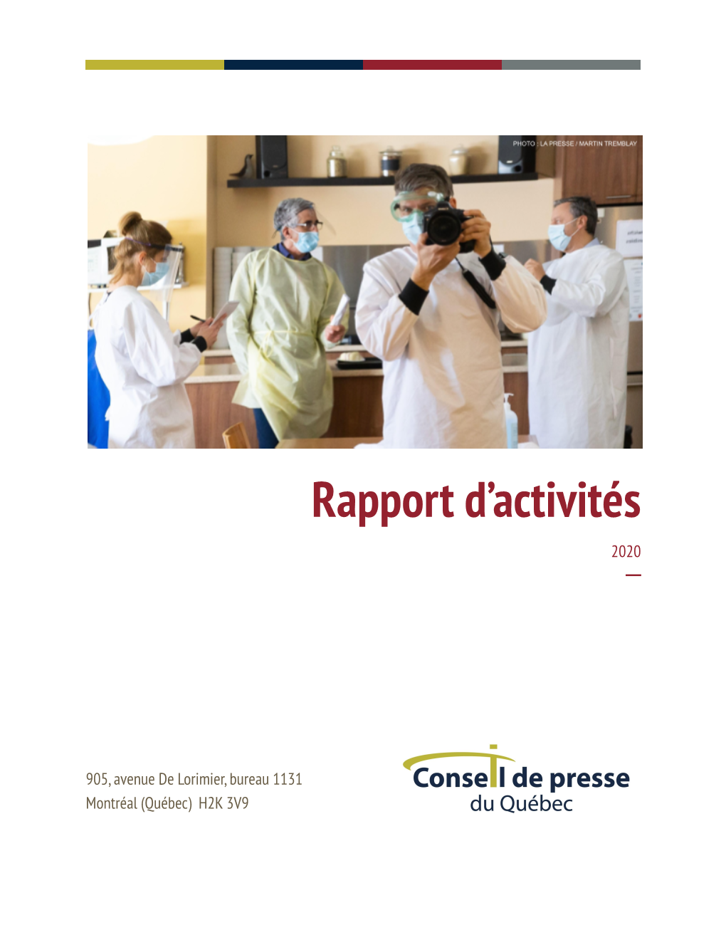 Rapport D'activités 2020 – Conseil De Presse Du Québec