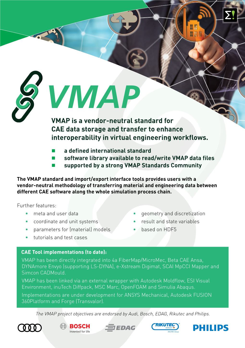 VMAP Is a Vendor-Neutral Standard for CAE Data Storage and Transfer to Enhance Interoperability in Virtual Engineering Workflows