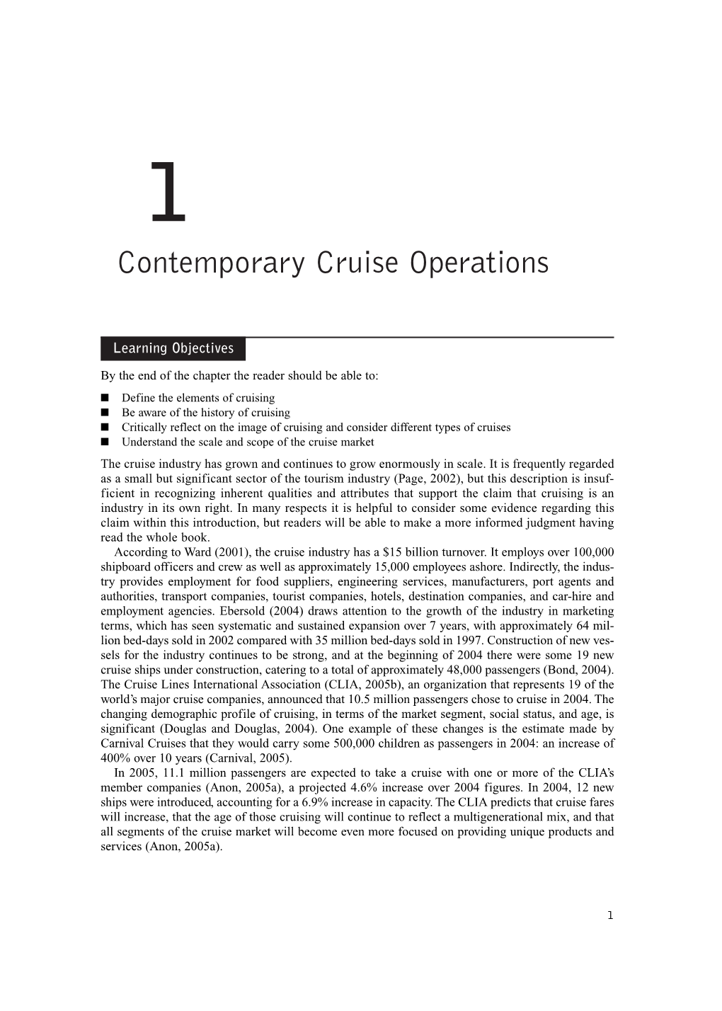 Contemporary Cruise Operations