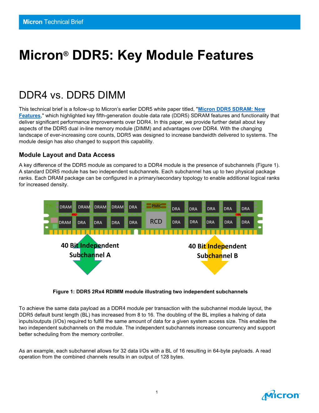 Micron DDR5 Key Module Features Tech Brief