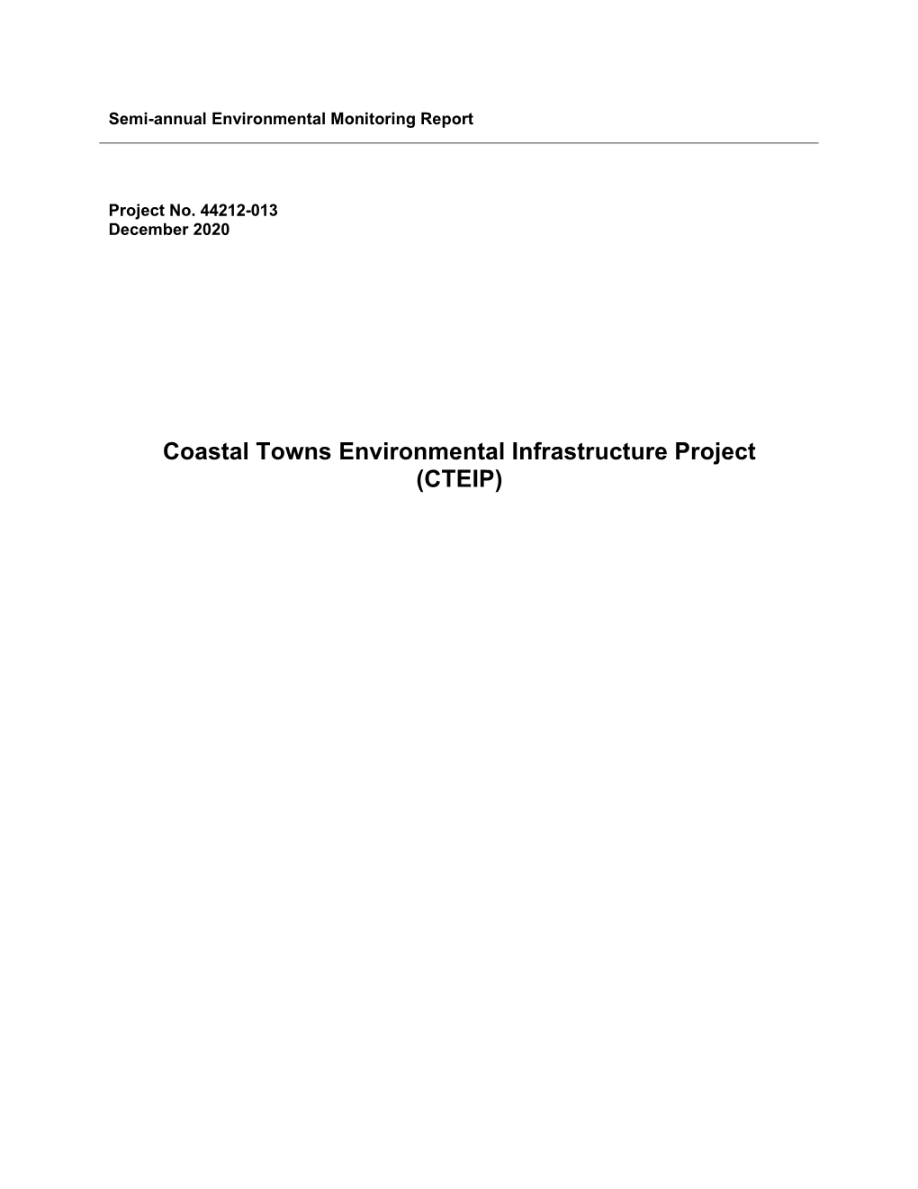 44212-013: Coastal Towns Environmental Infrastructure Project