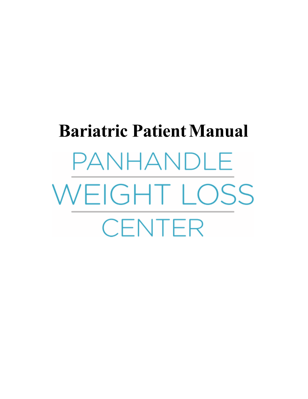 Bariatric Patient Manual