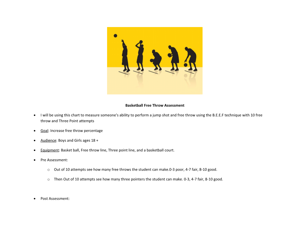 Basketball Free Throw Assessment