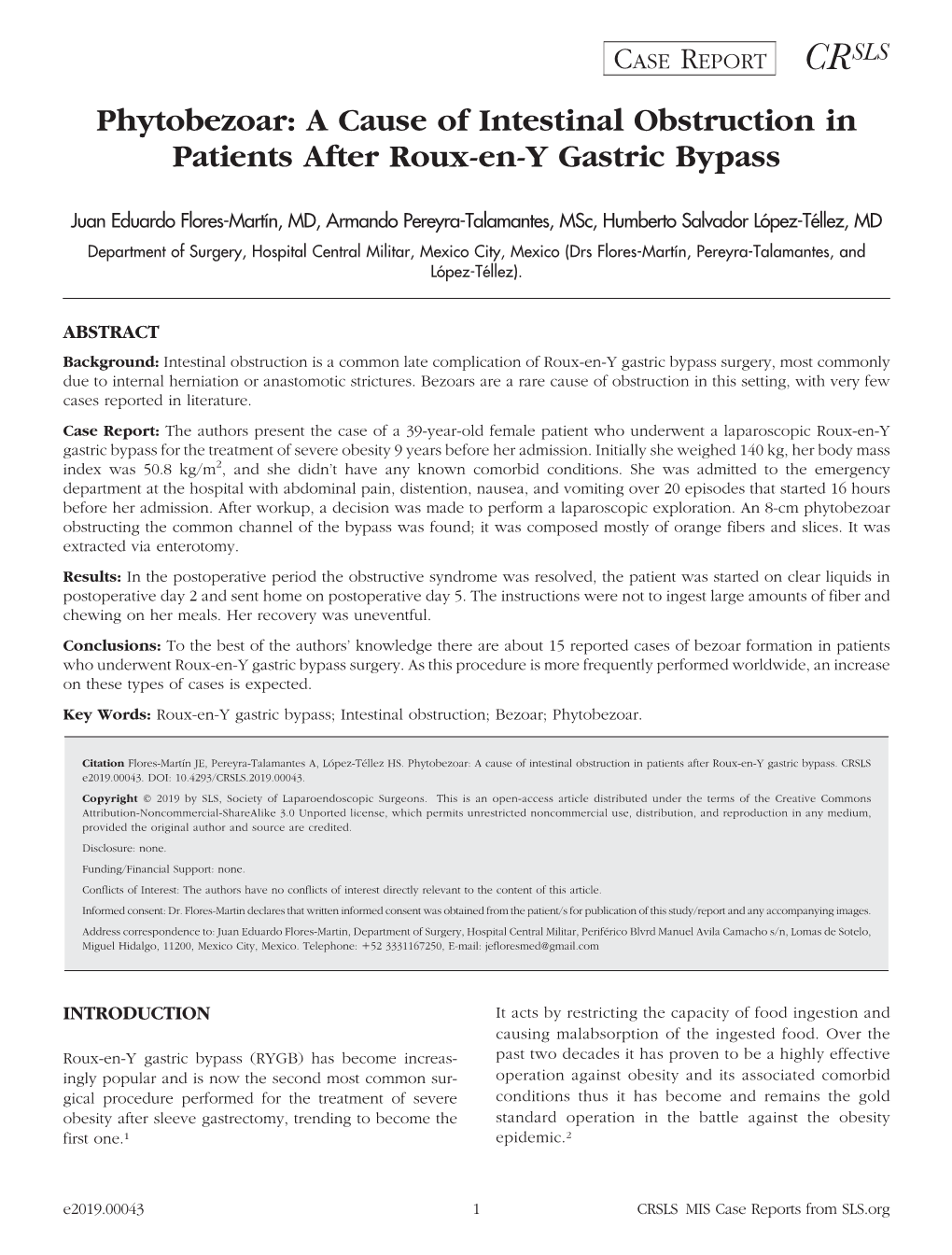 Phytobezoar: a Cause of Intestinal Obstruction in Patients After Roux-En-Y Gastric Bypass