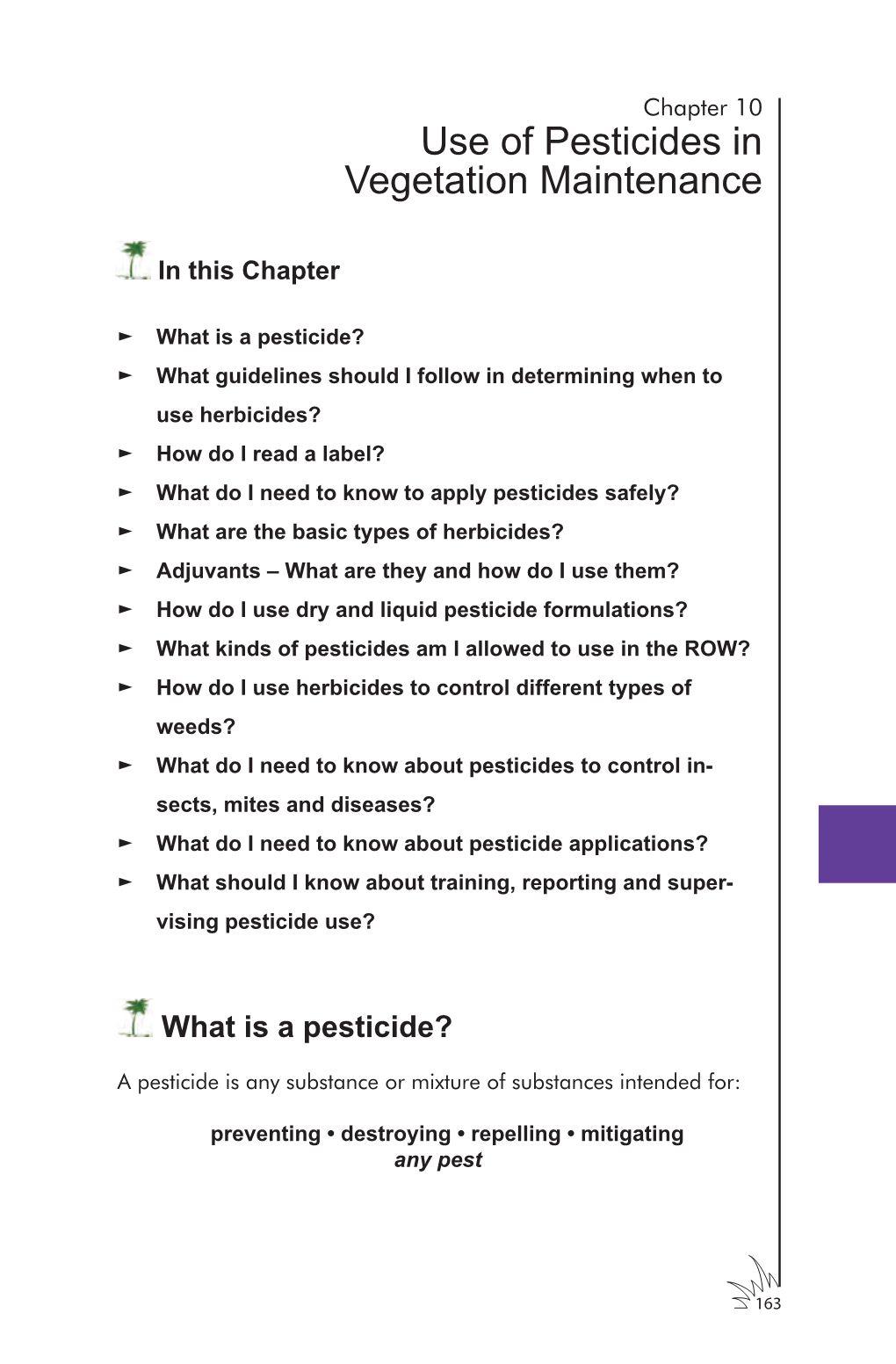 Use of Pesticides in Vegetation Maintenance