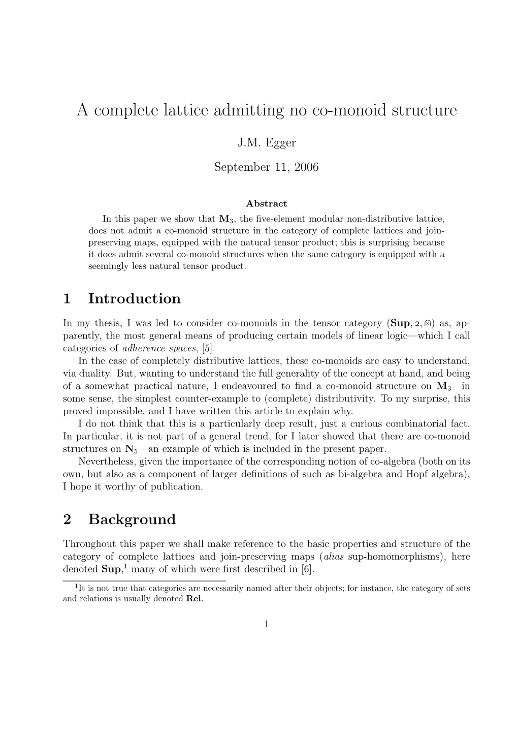 A Complete Lattice Admitting No Co-Monoid Structure