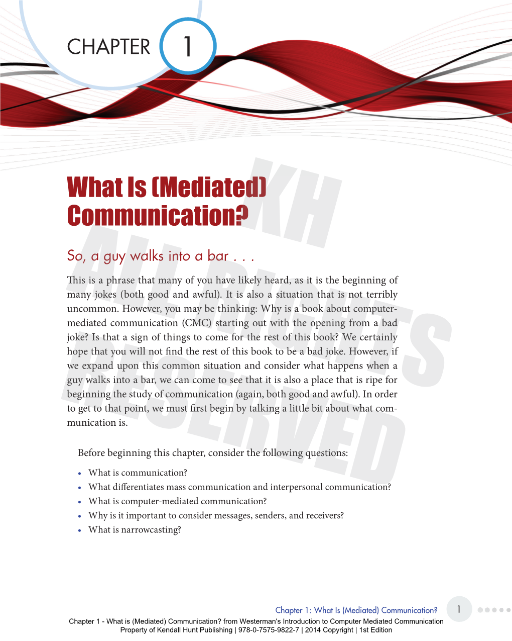 What Is (Mediated) Communication?