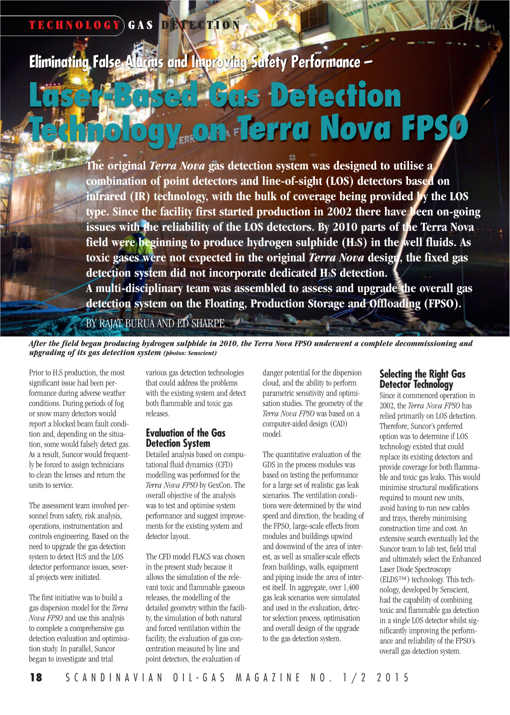 Laser-Based Gas Detection Technology on Terra Nova FPSO