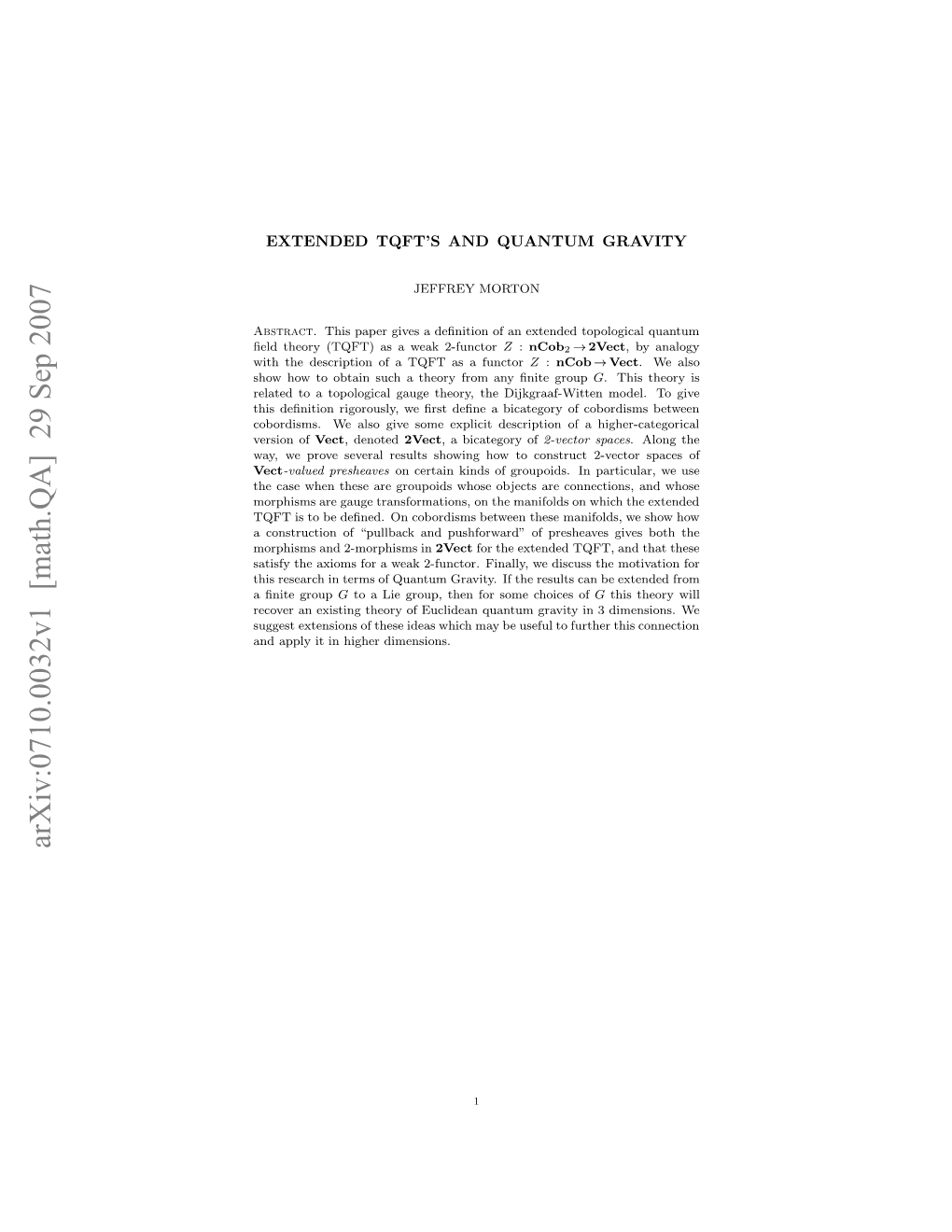 Arxiv:0710.0032V1 [Math.QA] 29 Sep 2007 N Pl Ti Ihrdimensions