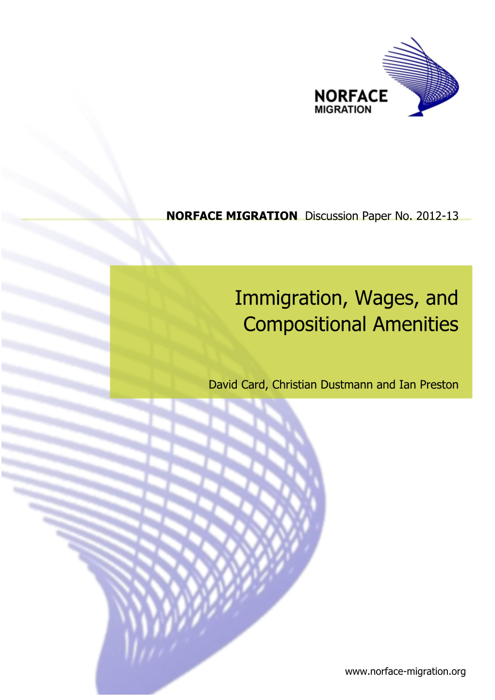 Immigration, Wages, and Compositional Amenities