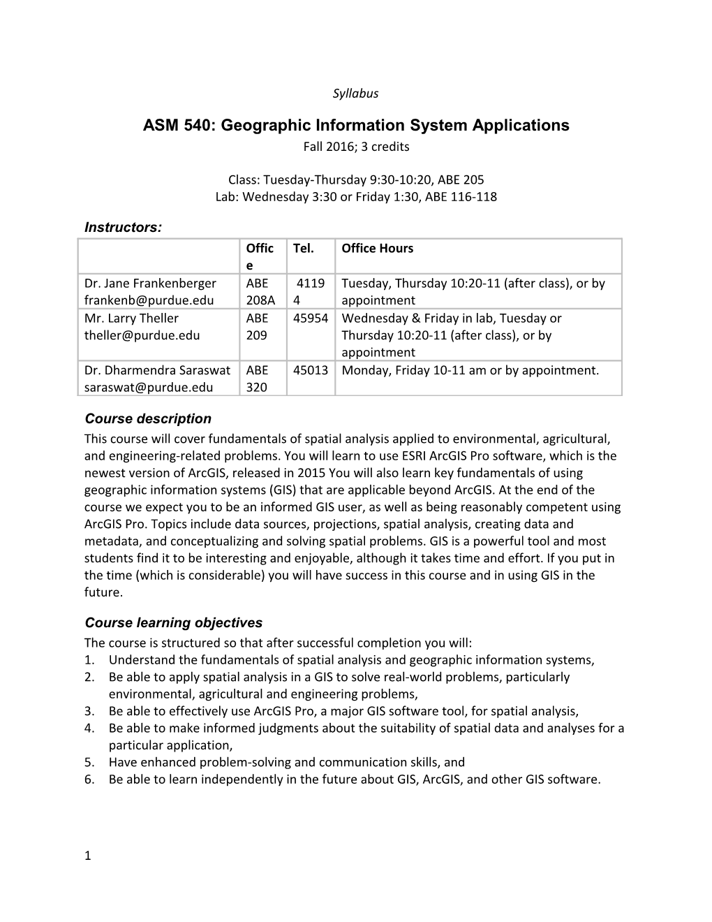 ABE 591F: Intro to GIS with Arcgis