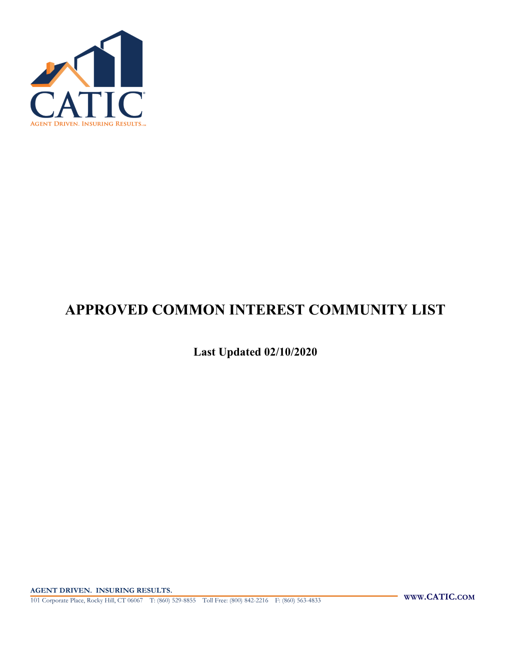 Approved CIC List