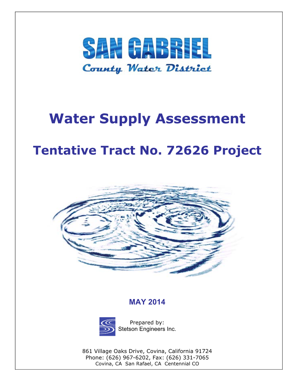 Water Supply Assessment