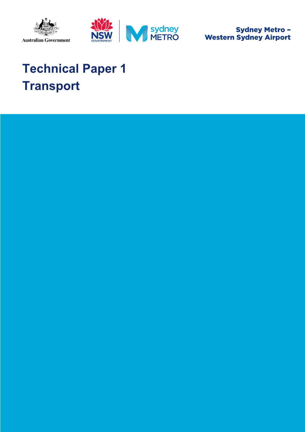 Technical Paper 1 Transport