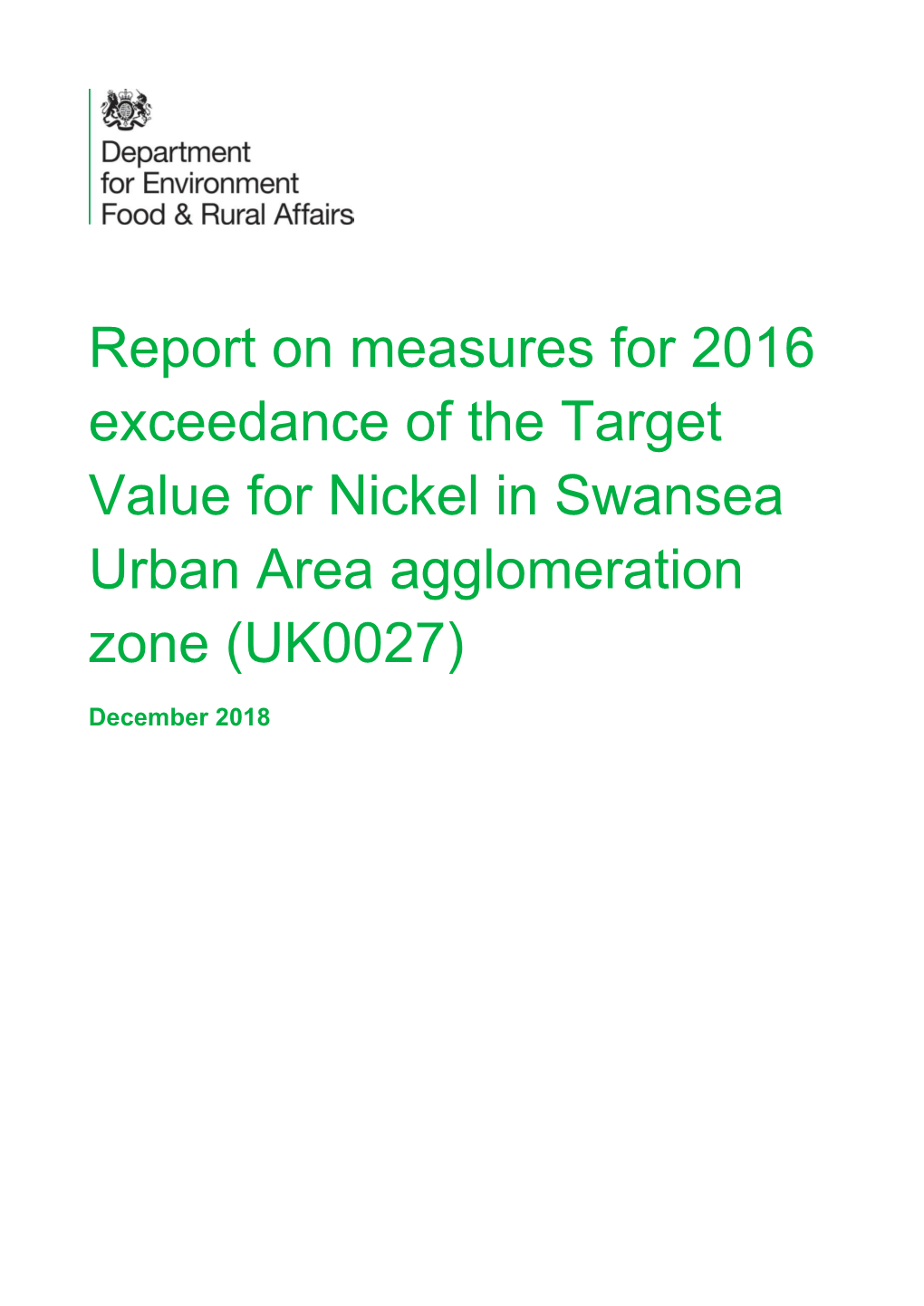 Swansea Urban Area Agglomeration Zone (UK0027)