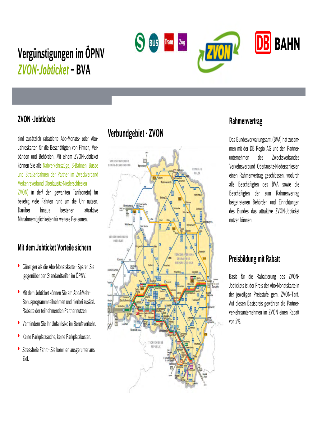 Infoblatt Für Das ZVON-Jobticket