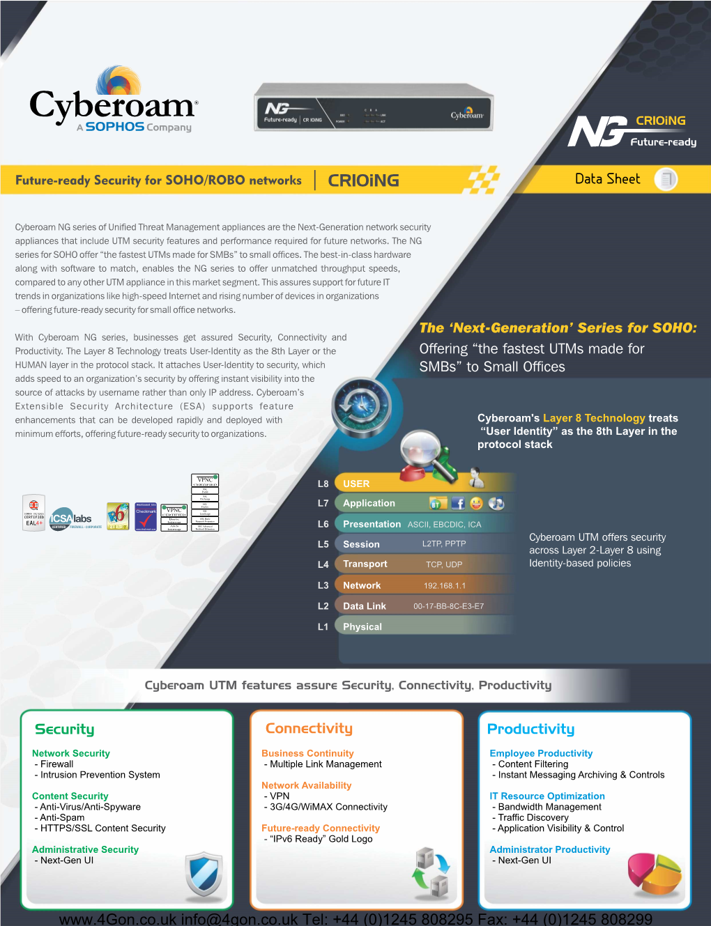 Cyberoam Cr10ing Datasheet