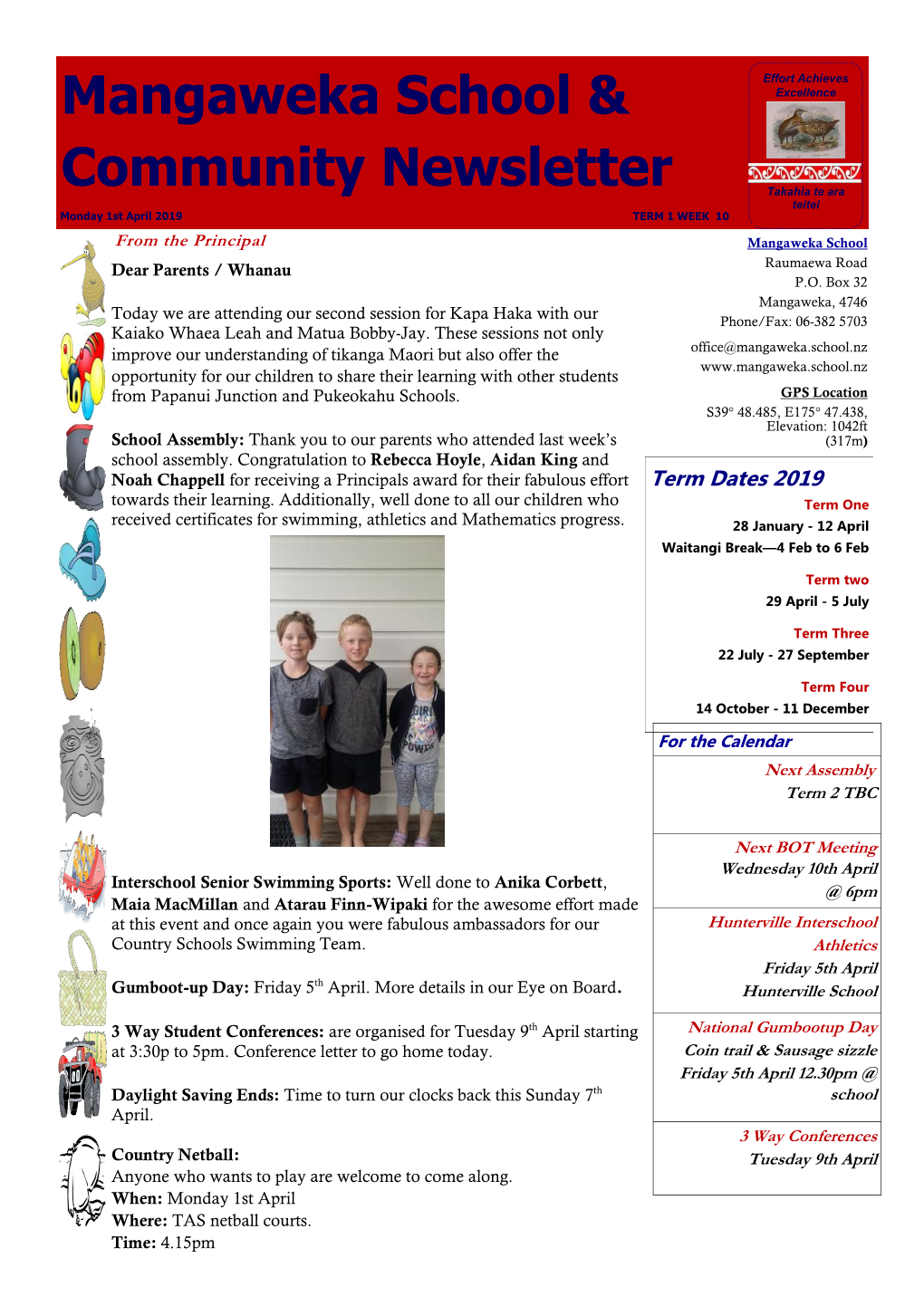 Mangaweka School & Community Newsletter