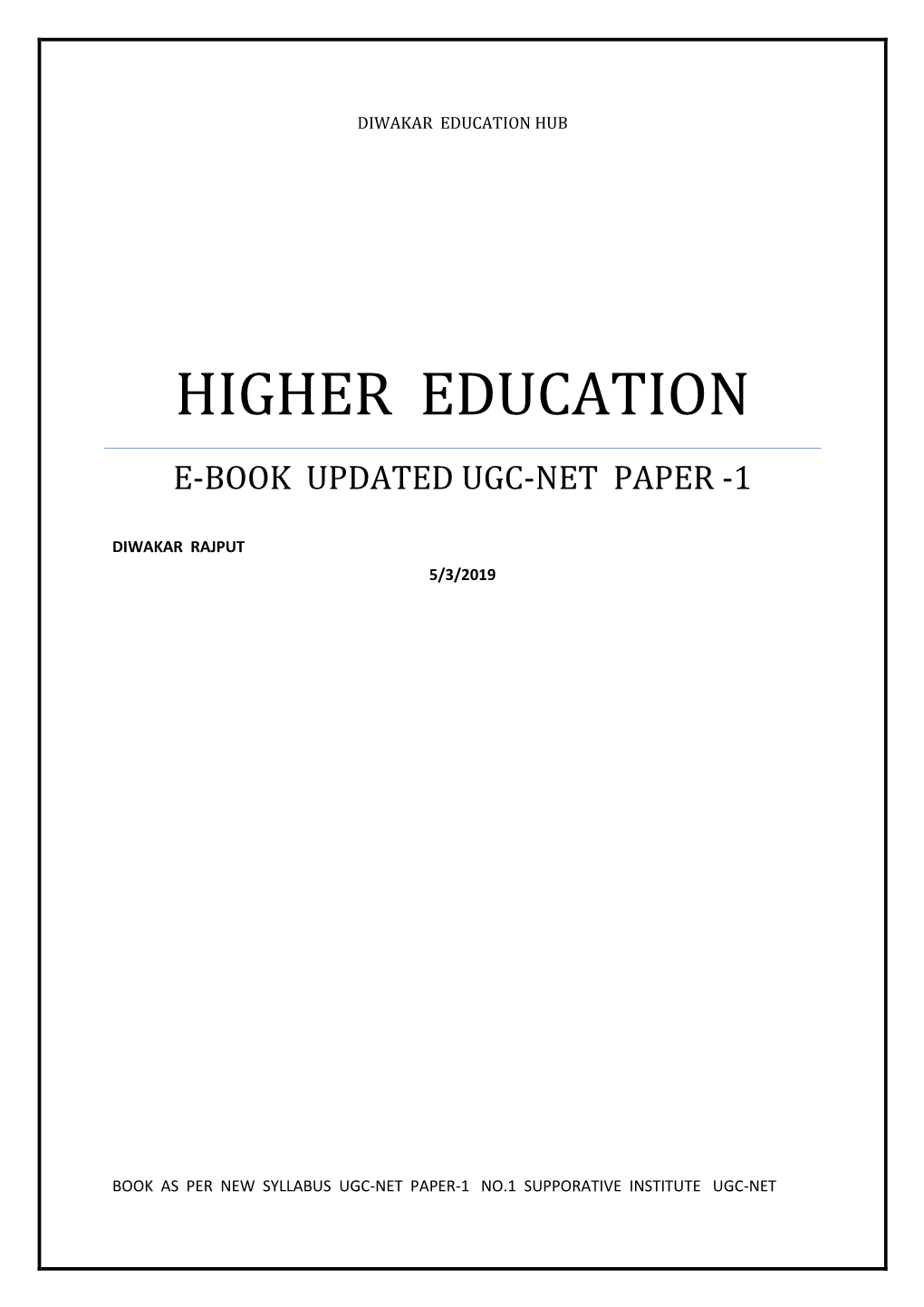 Higher Education