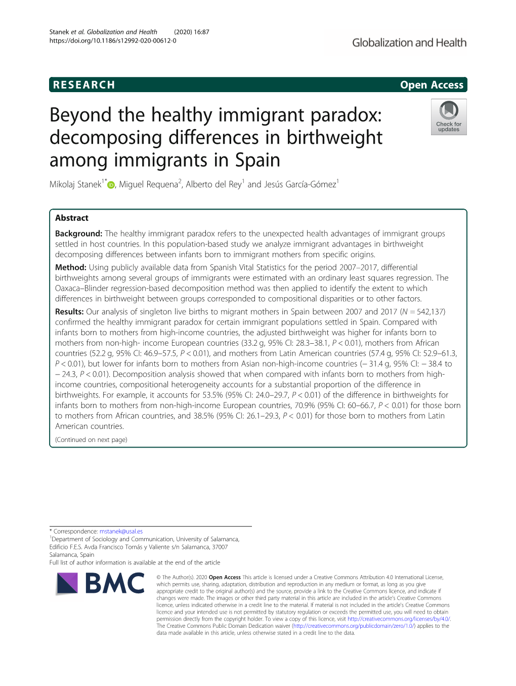 Beyond the Healthy Immigrant Paradox: Decomposing Differences