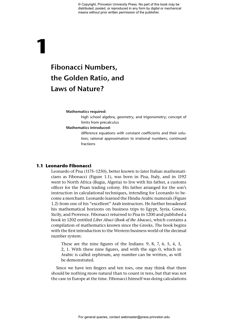 Fibonacci Numbers, the Golden Ratio, and Laws of Nature?