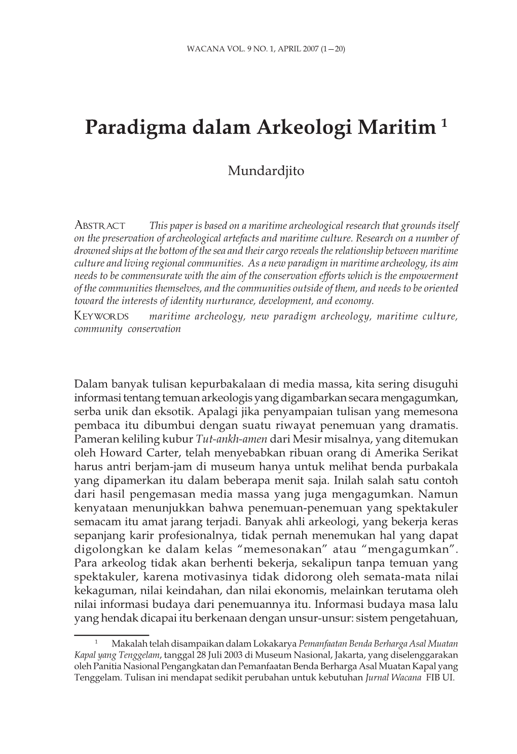 Paradigma Dalam Arkeologi Maritim 1