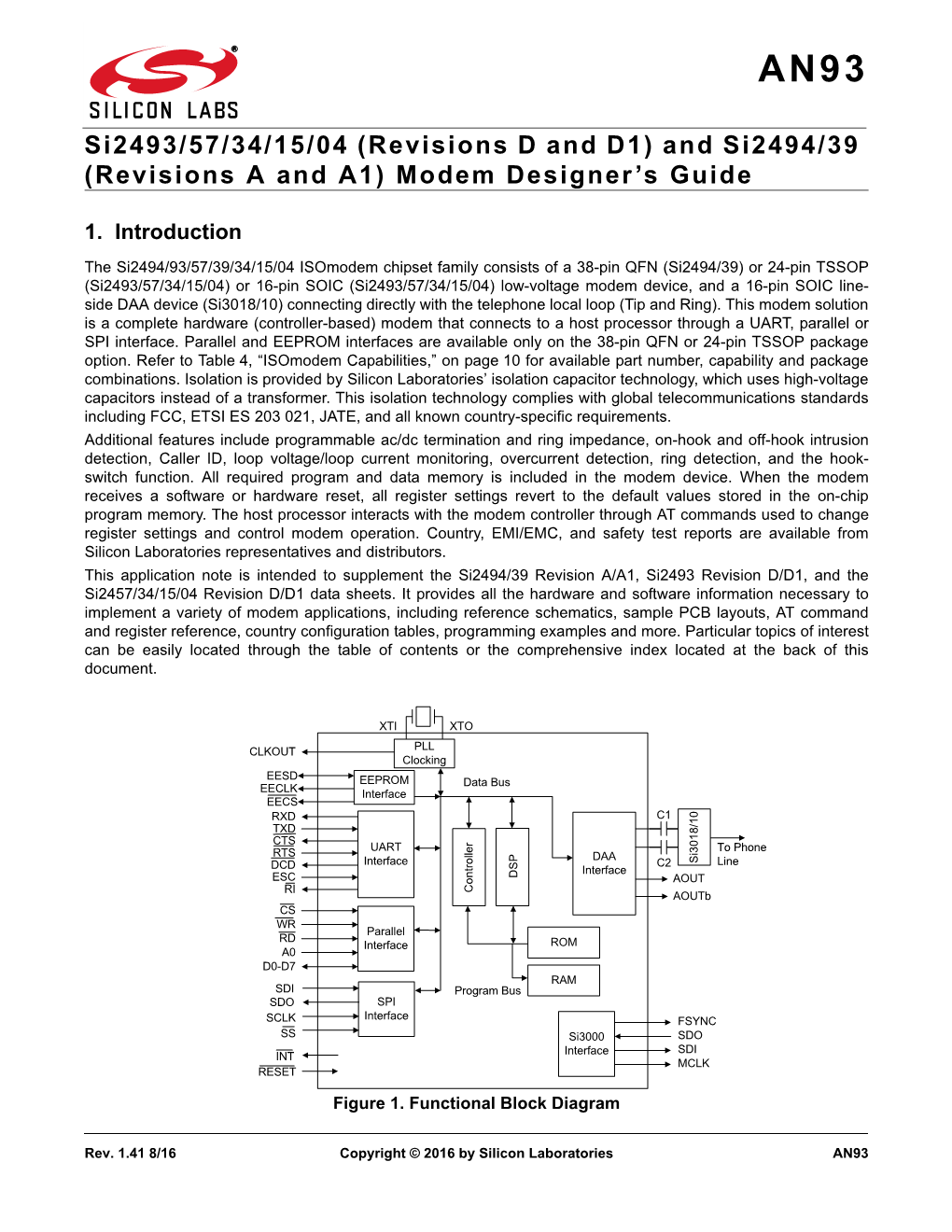 AN93: Si2493/57/34/15/04 (Revisions D and D1) and Si2494/39