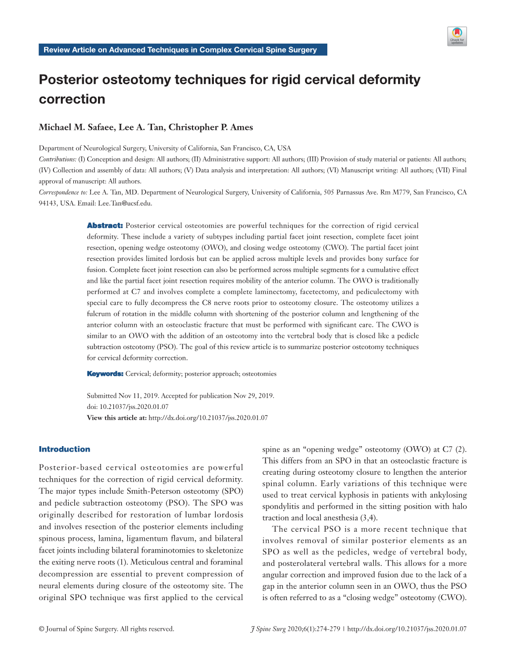 Posterior Osteotomy Techniques for Rigid Cervical Deformity Correction