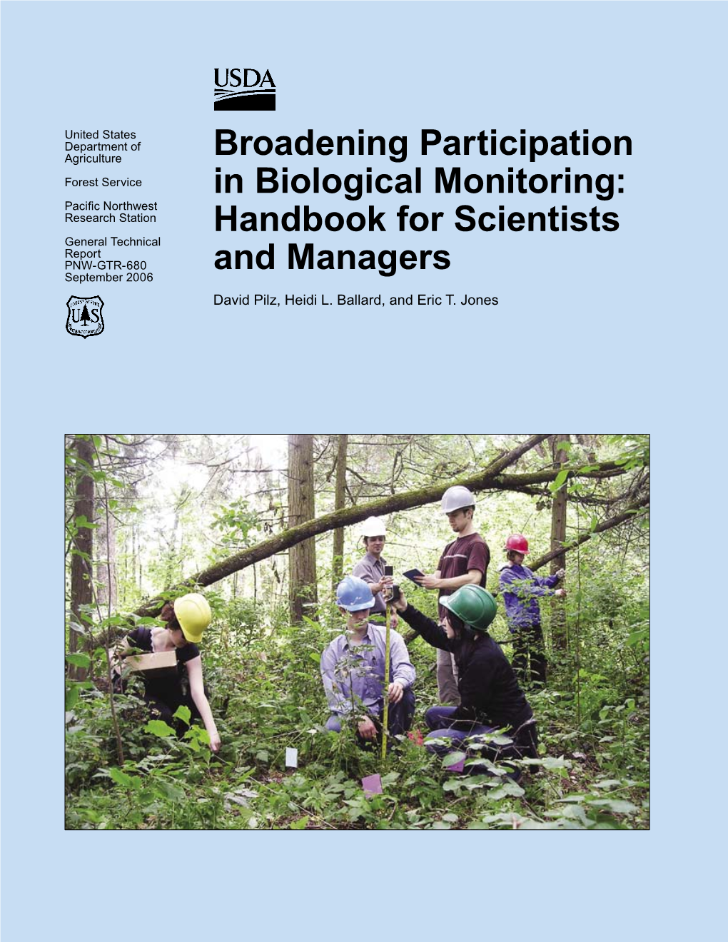 Broadening Participation in Biological Monitoring: Handbook for Scientists and Managers