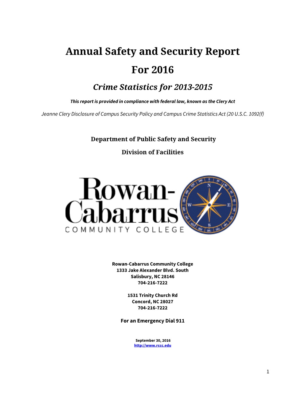 2014 Annual Security Report