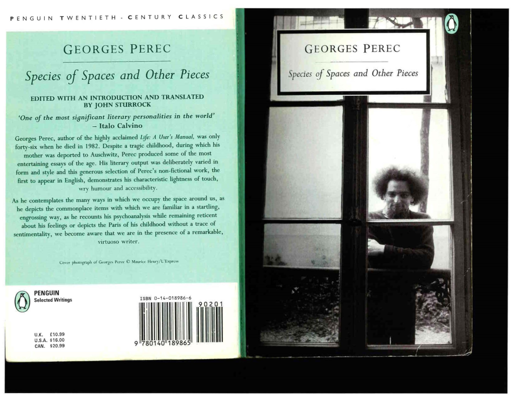 “Species of Space” by Georges Perec