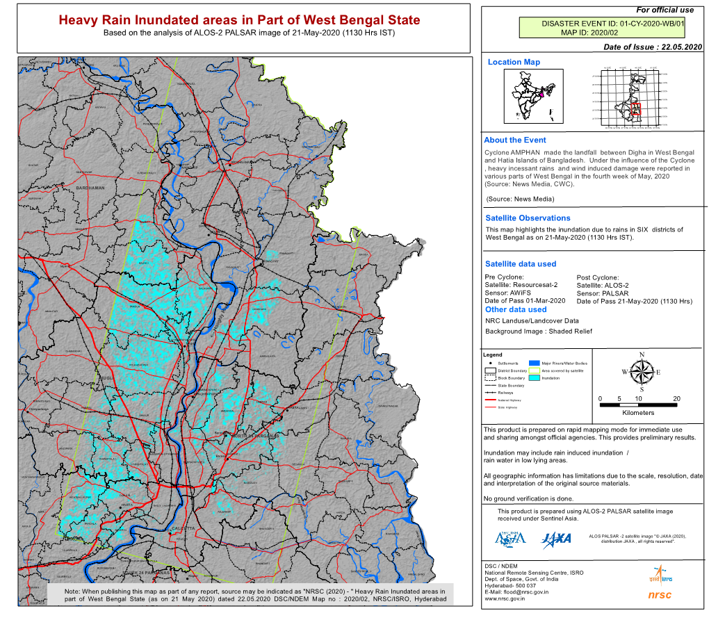 Heavy Rain Inundated Areas in Part of West Bengal State