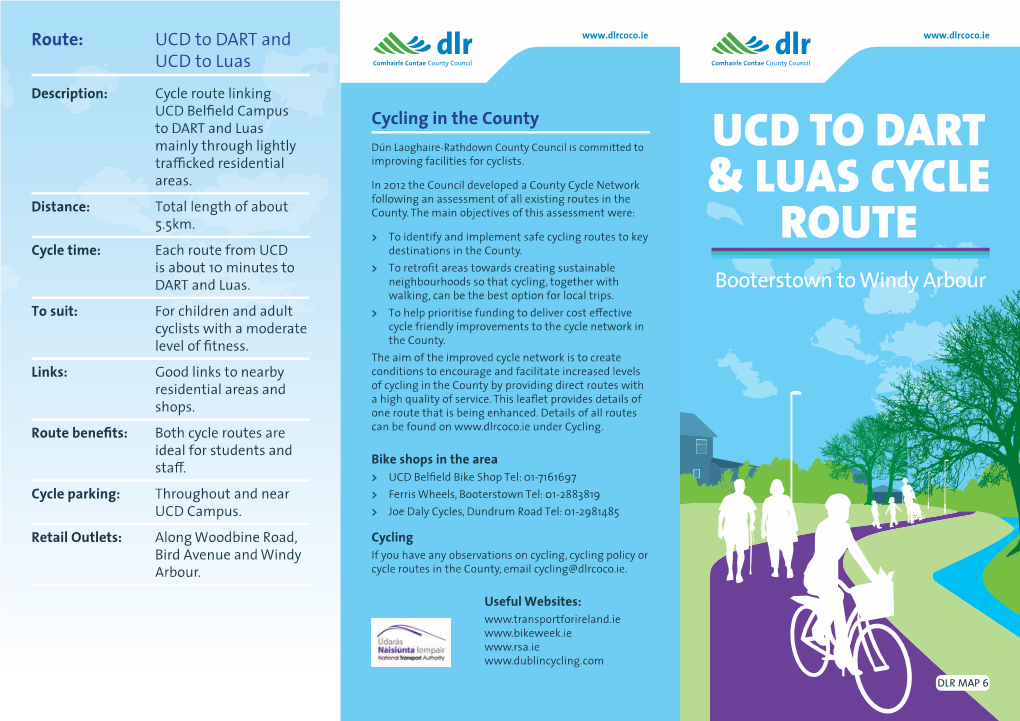 Ucd to Dart & Luas Cycle Route