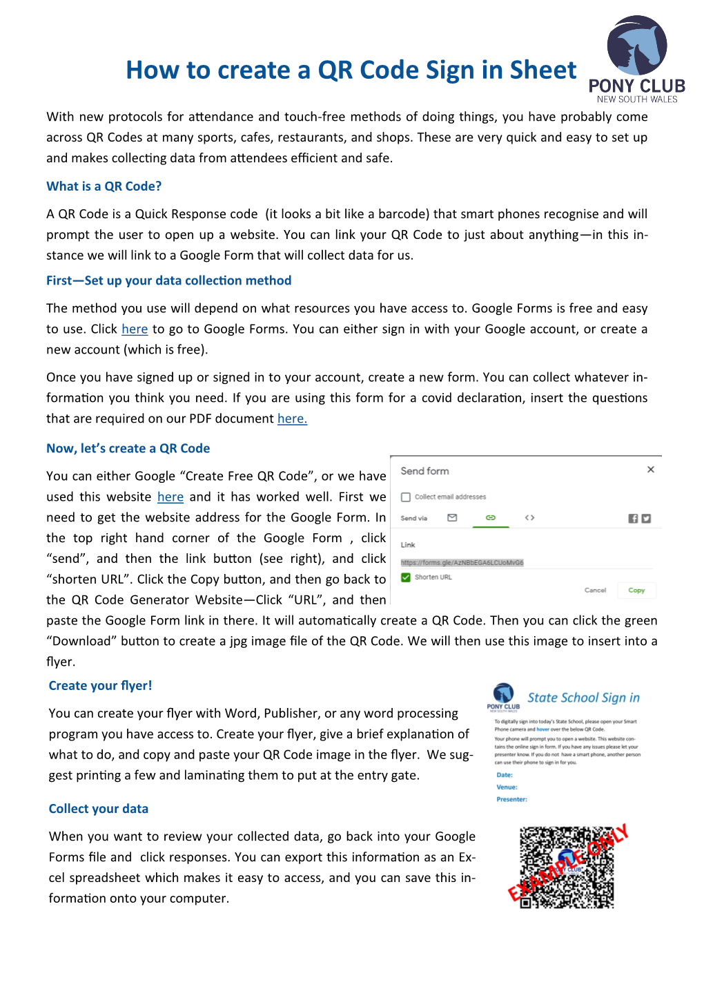 How to Create a QR Code Sign in Sheet