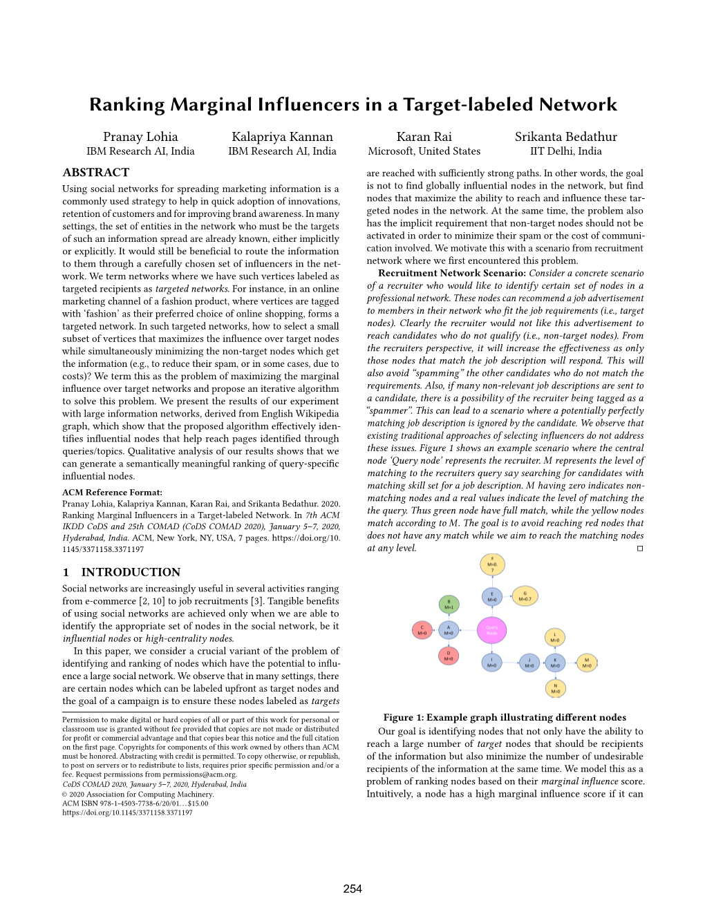 Ranking Marginal Influencers in a Target-Labeled Network