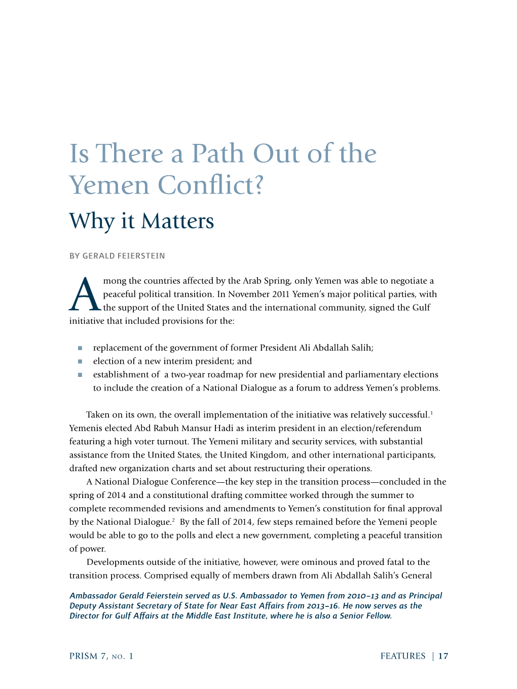 Is There a Path out of the Yemen Conflict? Why It Matters