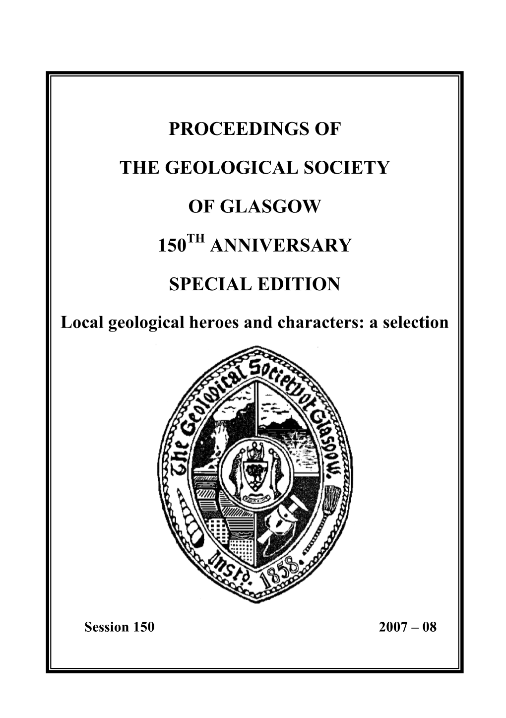 Proceedings of the Geological Society of Glasgow
