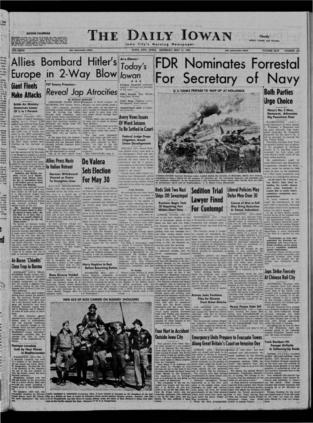 Daily Iowan (Iowa City, Iowa), 1944-05-11