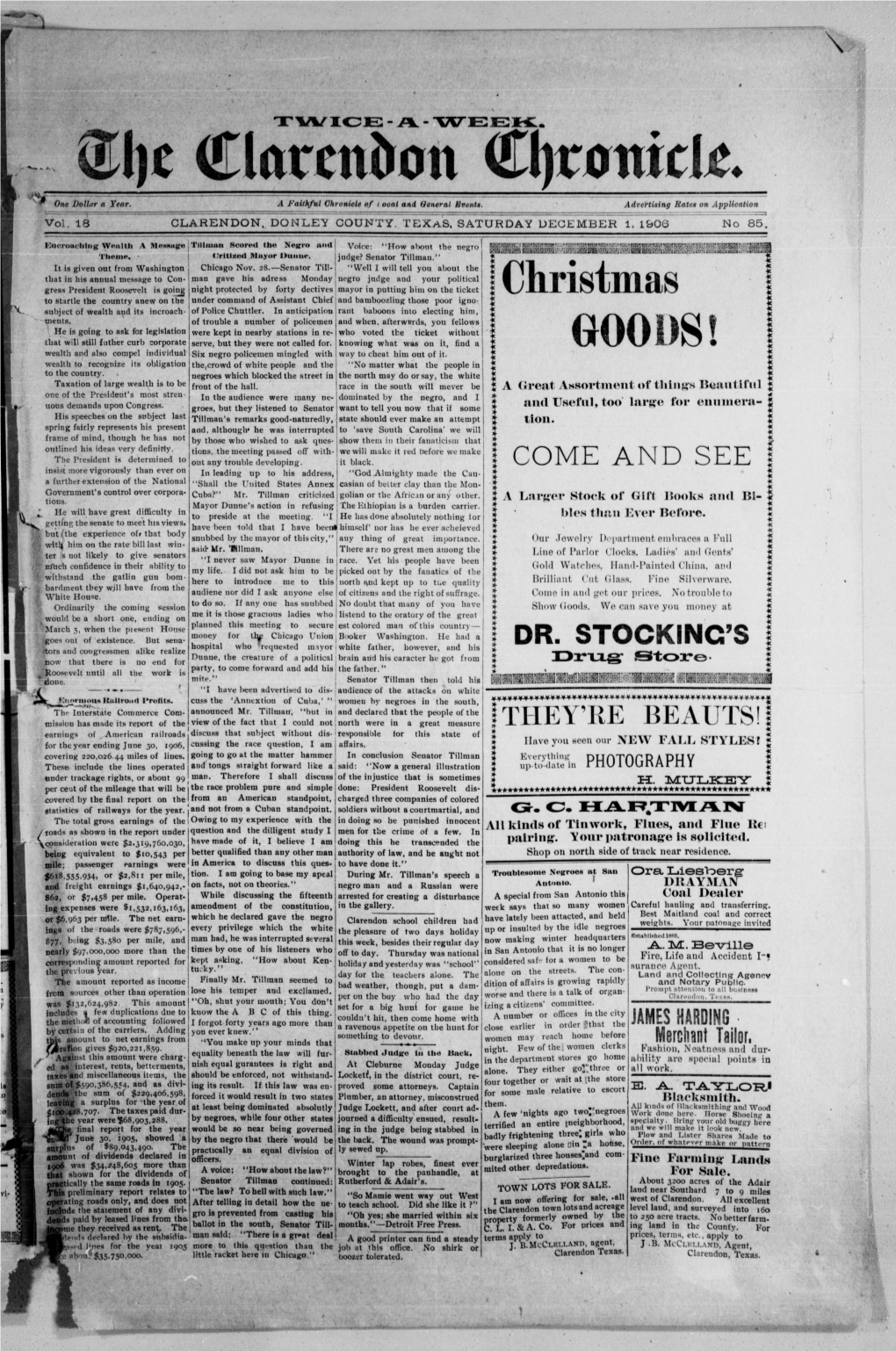 Clarendon Chronicle 1906 12
