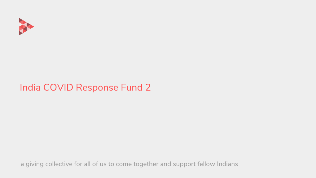 India COVID Response Fund 2