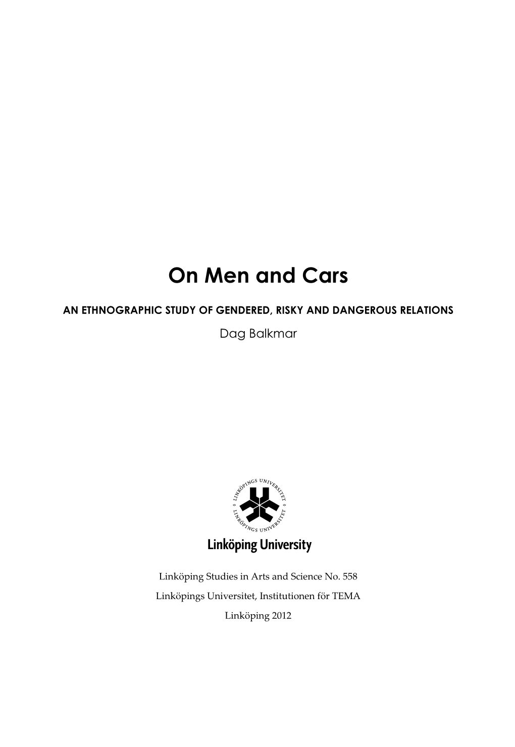 On Men and Cars