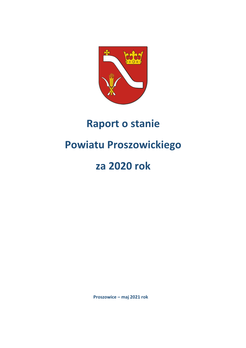 Raport O Stanie Powiatu Proszowickiego Za 2020 Rok