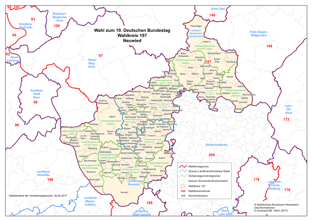Wahl Zum 19. Deutschen Bundestag Wahlkreis 197 Neuwied