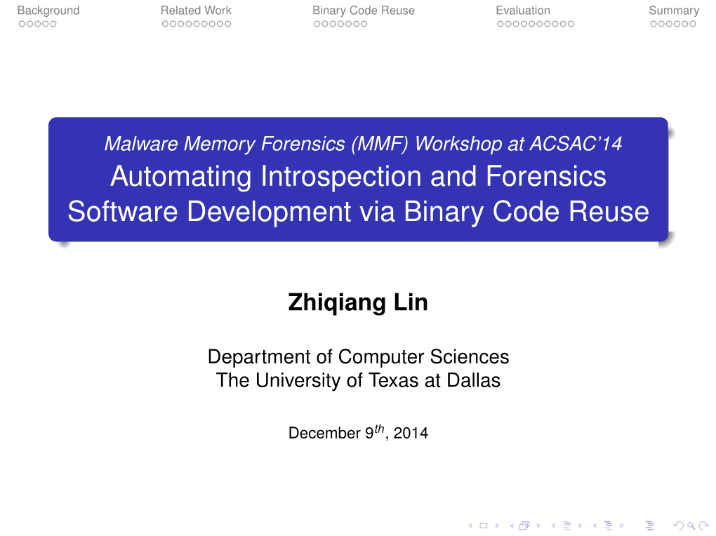Automating Introspection and Forensics Tools Development Via