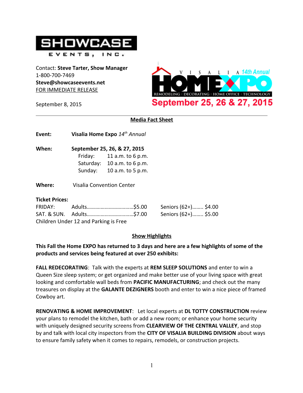 Creating “Your Dream Home” Is The Theme For This Year’S Visalia Home EXPO, The Largest-Ever South Valley Home Show